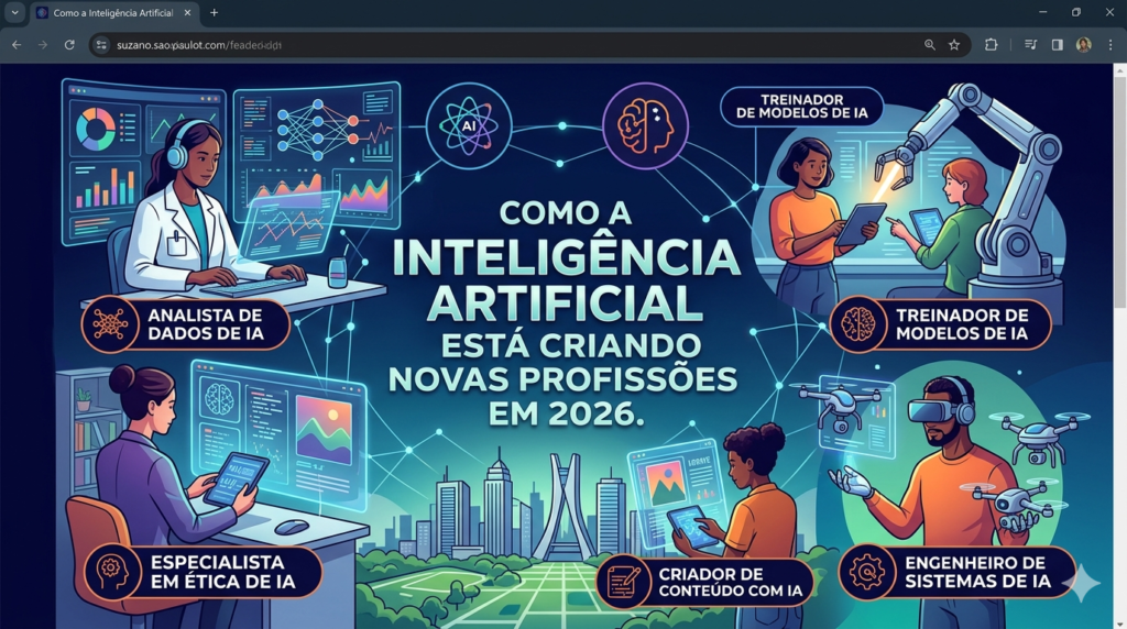Como a Inteligência Artificial está criando novas profissões em 2026.