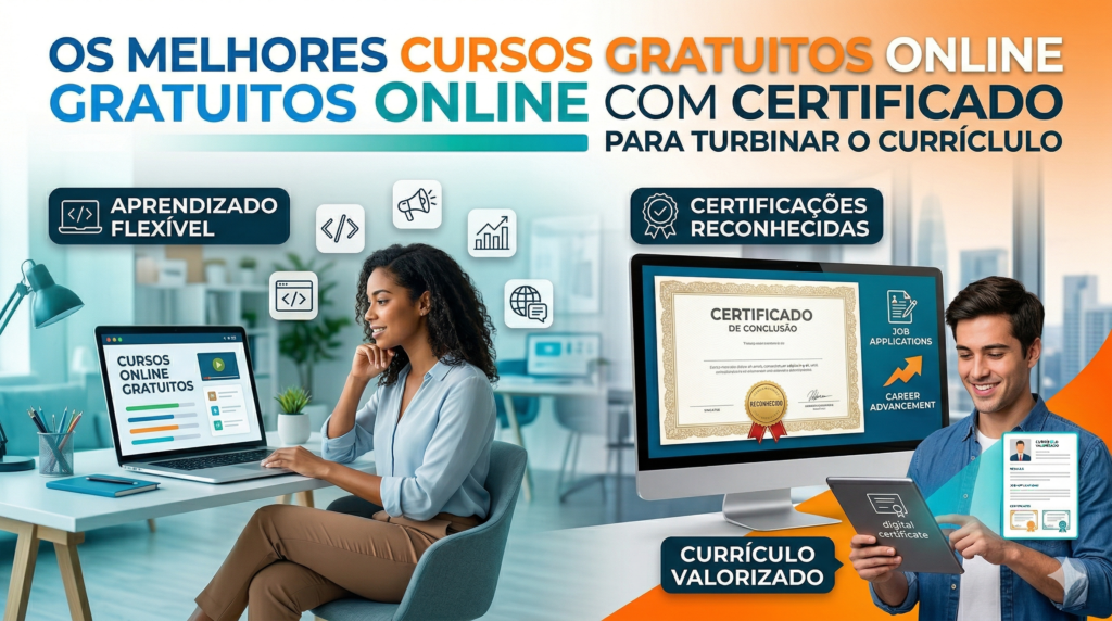 Os melhores cursos gratuitos online com certificado para turbinar o currículo. Os melhores cursos gratuitos online com certificado para turbinar o currículo.