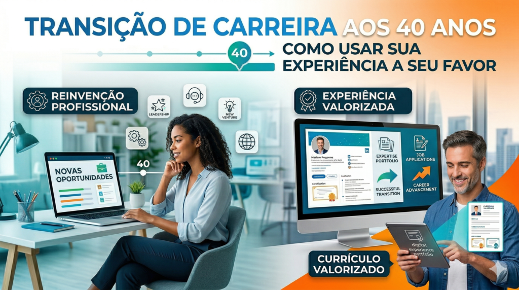 Transição de Carreira aos 40 anos: Como usar sua experiência a seu favor.